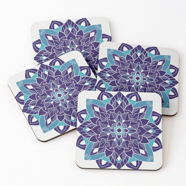 Item preview, Turquoise and Blue Flower designed and sold by OwlBeeDesigns.