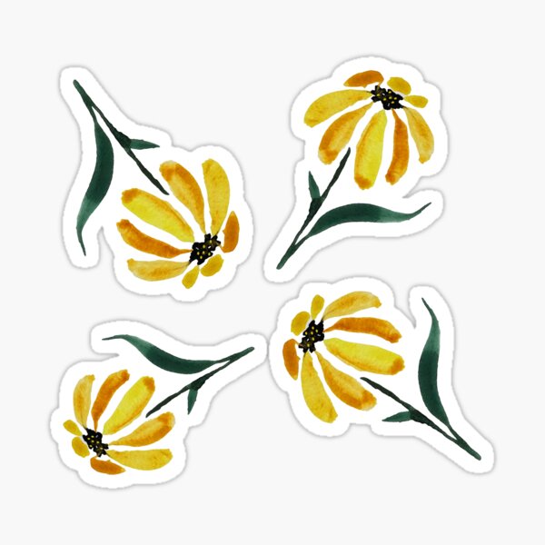 Watercolor Black Eyed Susan Sticker