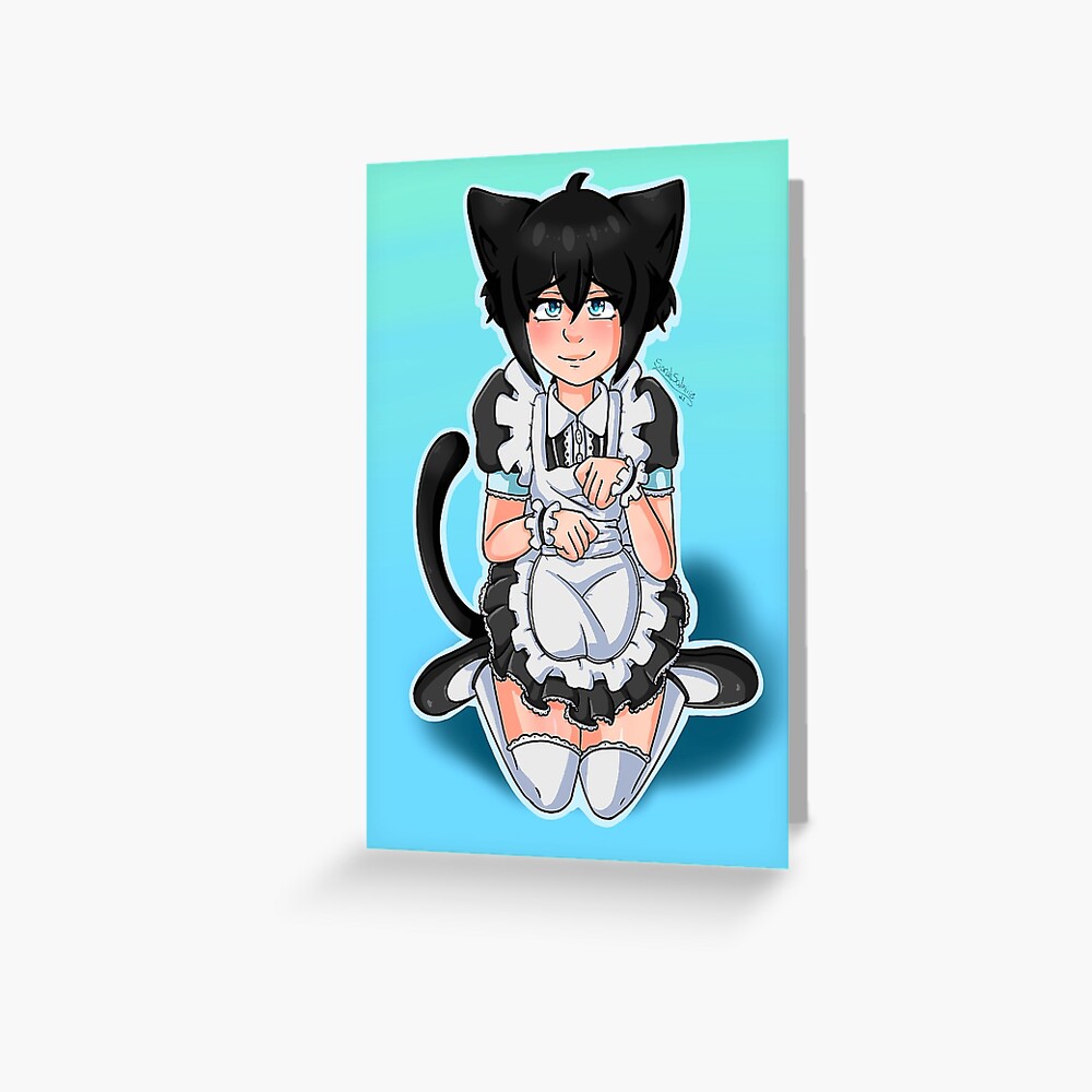 Cat boy maid Outfit | Art Board Print