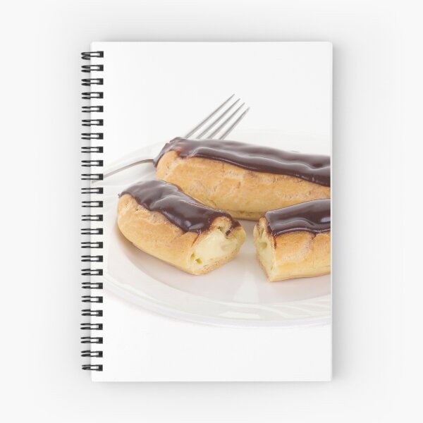 Item preview, Two Chocolate Eclairs on a White Plate with a Fork designed and sold by dbvirago.