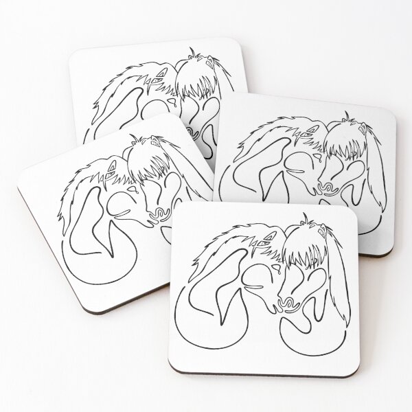 Item preview, Zen Lines Affectionate Equines (black line)  designed and sold by HijinksStudio.
