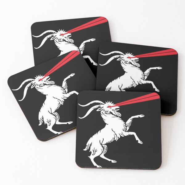 Item preview, goat get eyed laser graphic sticker designed and sold by pritchardsalep.