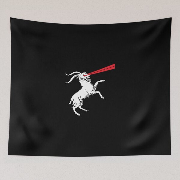 Item preview, goat get eyed laser graphic sticker designed and sold by pritchardsalep.