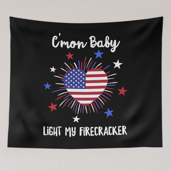 Item preview, C'mon Baby Light My Firecracker Heart July 4th designed and sold by StudioTina.