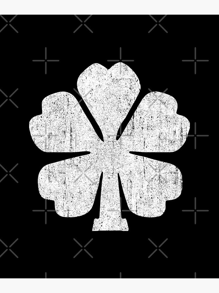 black-clover-symbol-metal-print-by-huckblade-redbubble