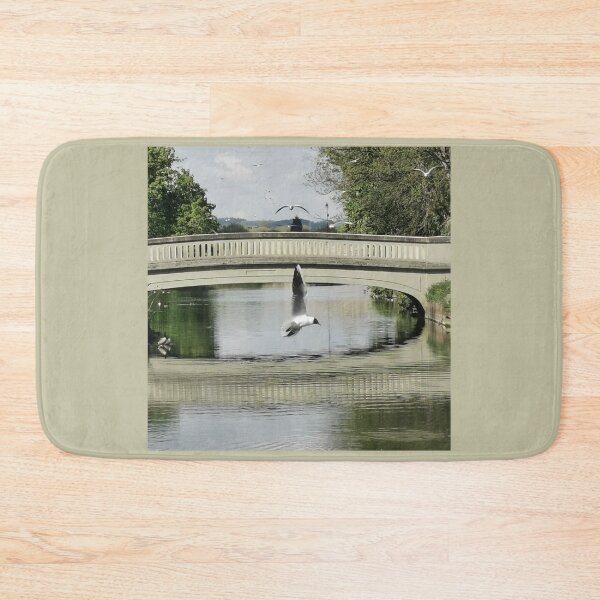 Item preview, River Bridge Reflection, With Gulls.  designed and sold by Bumpulous.