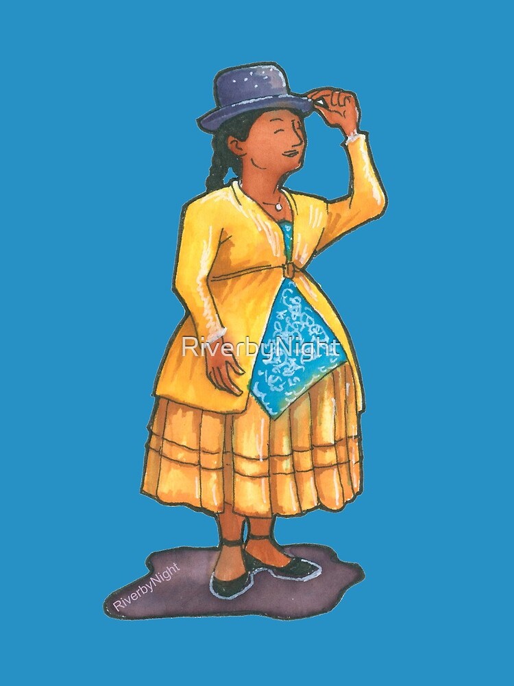 Mujer boliviana cholita v.2 | Mochila saco
