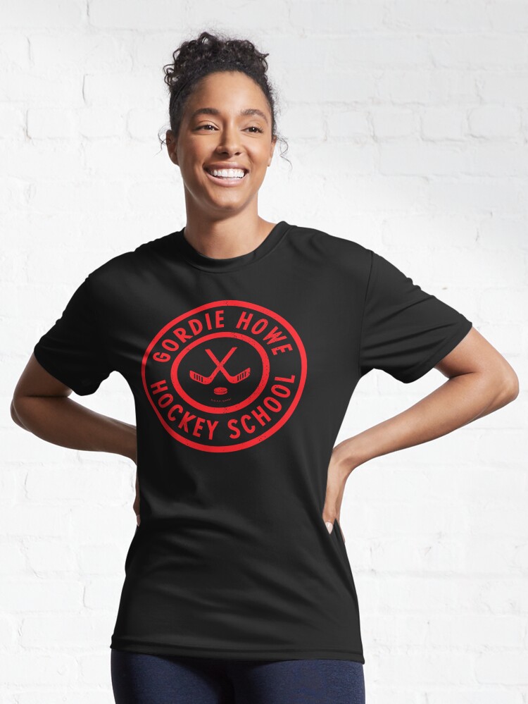 Discover Vintage Gordie Howe Hockey School - Red | Active T-Shirt