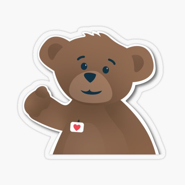 Bearville Rewritten Pointing Bear Transparent Sticker