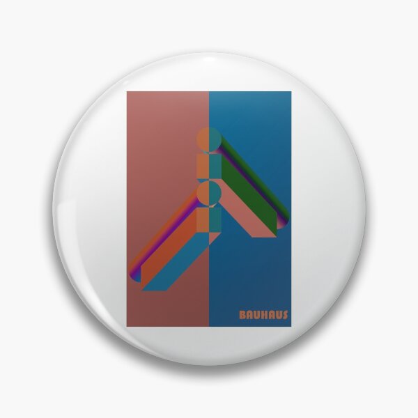 Item preview, Bauhaus - Retro / Art Deco architecture discipline from Berlin, Germany - Available in posters, etc - Rust Navy Beams on White designed and sold by crazycollective.