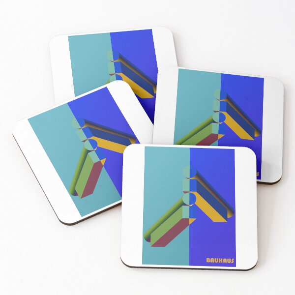 Item preview, Bauhaus - Retro / Art Deco architecture discipline from Berlin, Germany - Available in posters, etc - Aqua Blue Beams in White designed and sold by crazycollective.