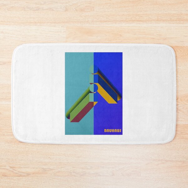 Item preview, Bauhaus - Retro / Art Deco architecture discipline from Berlin, Germany - Available in posters, etc - Aqua Blue Beams in White designed and sold by crazycollective.