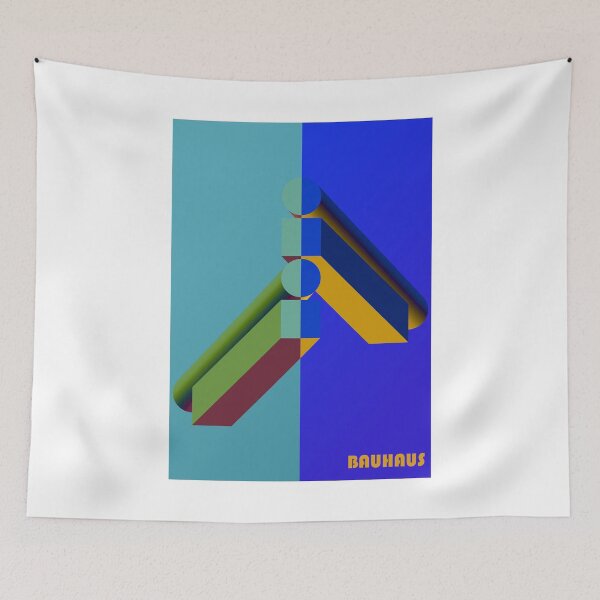 Item preview, Bauhaus - Retro / Art Deco architecture discipline from Berlin, Germany - Available in posters, etc - Aqua Blue Beams in White designed and sold by crazycollective.