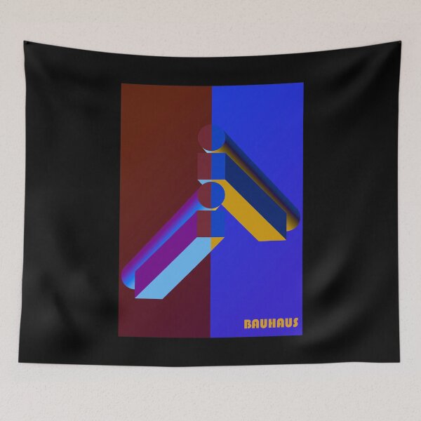Item preview, Bauhaus - Retro / Art Deco architecture discipline from Berlin, Germany - Available in posters, etc - Brown Blue Beams designed and sold by crazycollective.