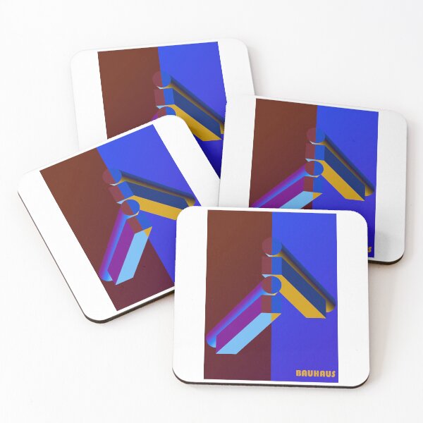 Item preview, Bauhaus - Retro / Art Deco architecture discipline from Berlin, Germany - Available in posters, etc - Brown Blue Beams on White designed and sold by crazycollective.