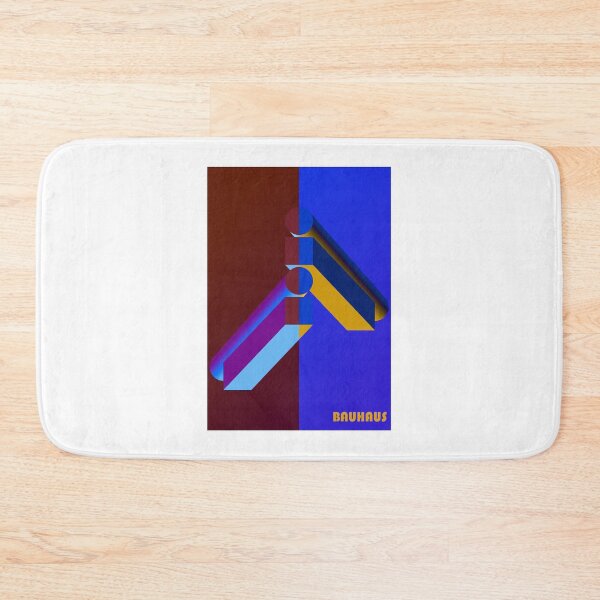 Item preview, Bauhaus - Retro / Art Deco architecture discipline from Berlin, Germany - Available in posters, etc - Brown Blue Beams on White designed and sold by crazycollective.