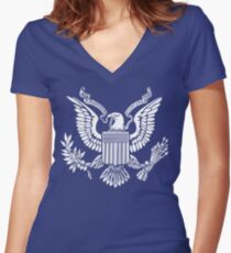 Great Seal of the United States Women's Fitted V-Neck T-Shirt