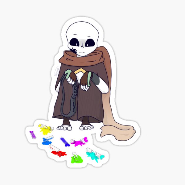 Ink sans, emotions are useless (color) Sticker for Sale by Nova-R