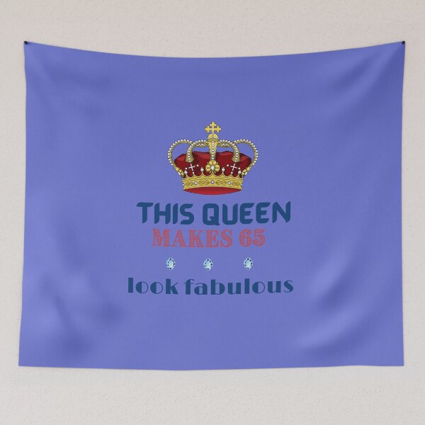 Item preview, This Queen makes 65 look fabulous - Funny T-Shirt designed and sold by 3TFashion.