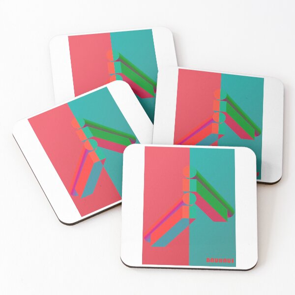 Item preview, Bauhaus - Retro / Art Deco architecture discipline from Berlin, Germany - Available in posters, etc. Bauhaus - Pink Green Beams on White designed and sold by crazycollective.