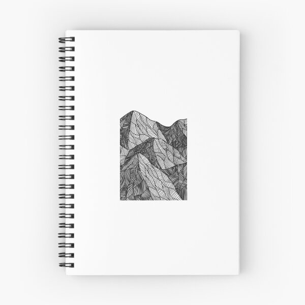 Artikelvorschau, Schwarzweiss-Gebirgsnaturdruck der Linienkunst entworfen und verkauft von BlueBoarCrafts.