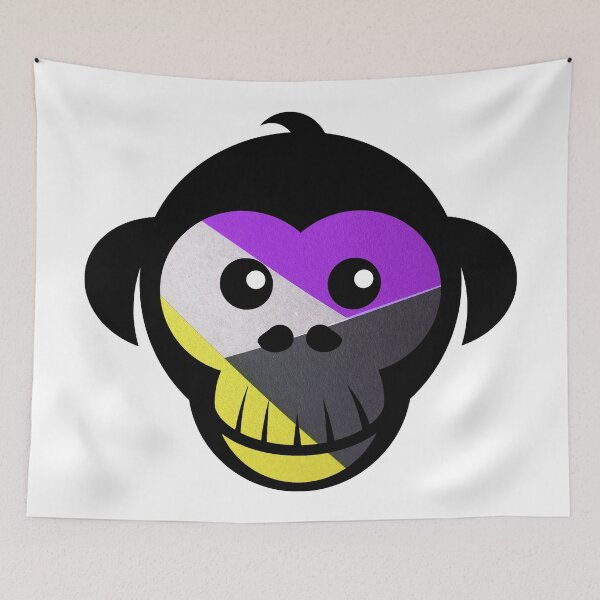 Item preview, Nonbinary Monkey Face designed and sold by BuzzySpaceBee.
