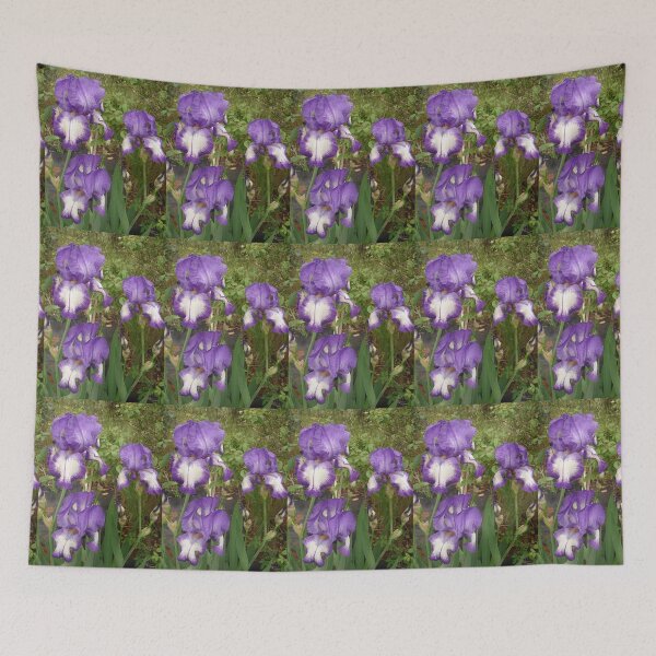 Item preview,  Iris Flower Purple and White designed and sold by Sarah  Rajkotwala.