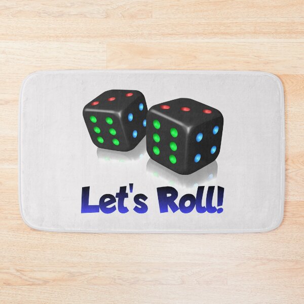 Item preview, 'Let's Roll' Black Gambling Dice designed and sold by Michael Pilinski.