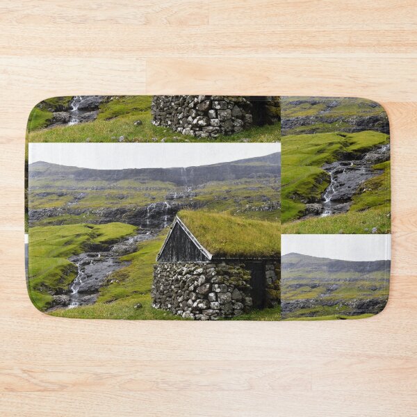 Item preview, Saksun - enchanting village with grass roof houses.  designed and sold by Iceland-Effect.