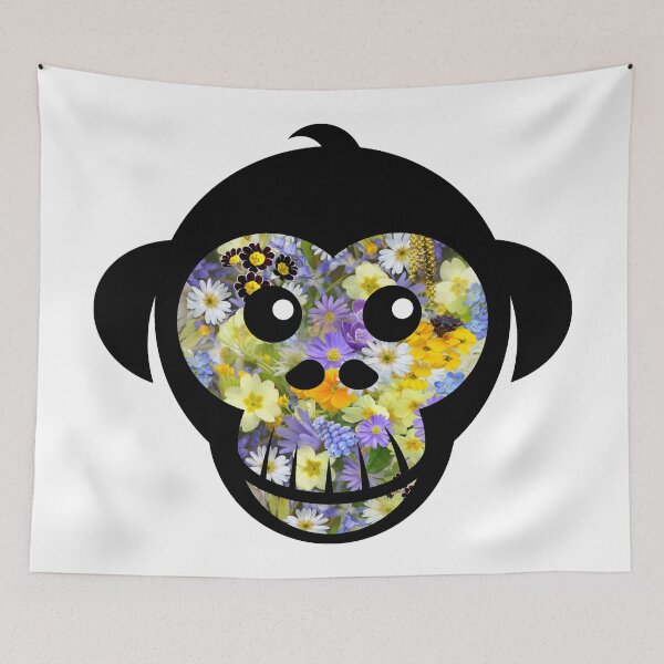 Item preview, Flower Monkey Face designed and sold by BuzzySpaceBee.