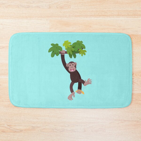 Item preview, Cute chimpanzee in jungle hanging cartoon designed and sold by FrogFactory.