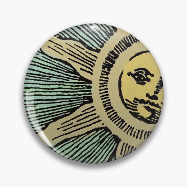 Item preview, Handcoloured Medieval Woodcut - Sun Landscape designed and sold by jennyjeffries.