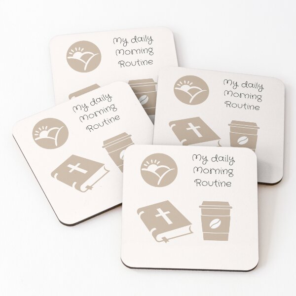 Item preview, My daily morning routine - bible coffee Jesus Mom life designed and sold by missionbear.