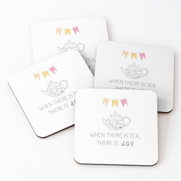 Item preview, When there is tea, there is joy - Cute Simple design designed and sold by missionbear.