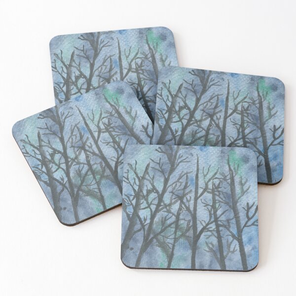 Item preview, Tree Silhouettes on a Dark Blue Sky designed and sold by Nettesview.