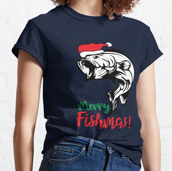 Fishing Christmas T-Shirts for Sale