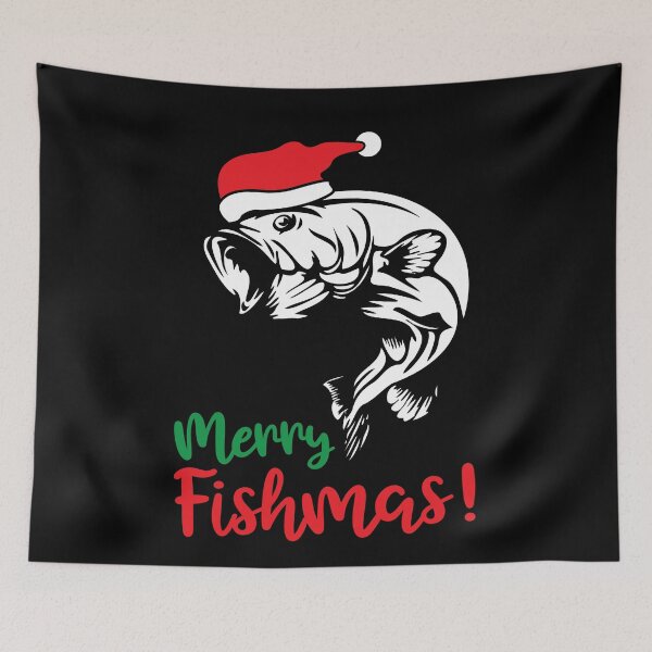Item preview, Merry Fishmas Funny Fishing Christmas designed and sold by OrnamentallyYou.
