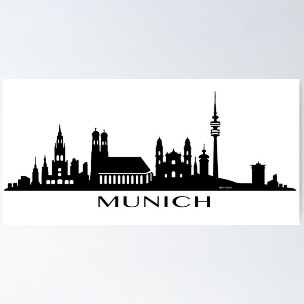 Munich Silhouette Poster