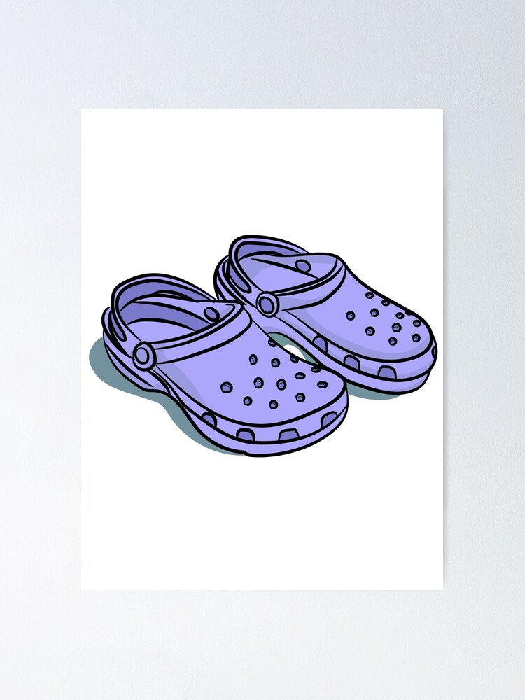 purple and yellow crocs