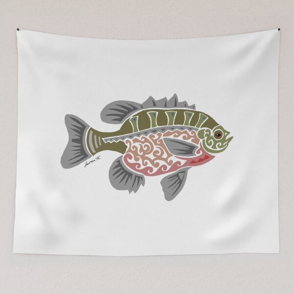 Item preview, Colored Bluegill Tribal Design  designed and sold by KitayamaDesigns.