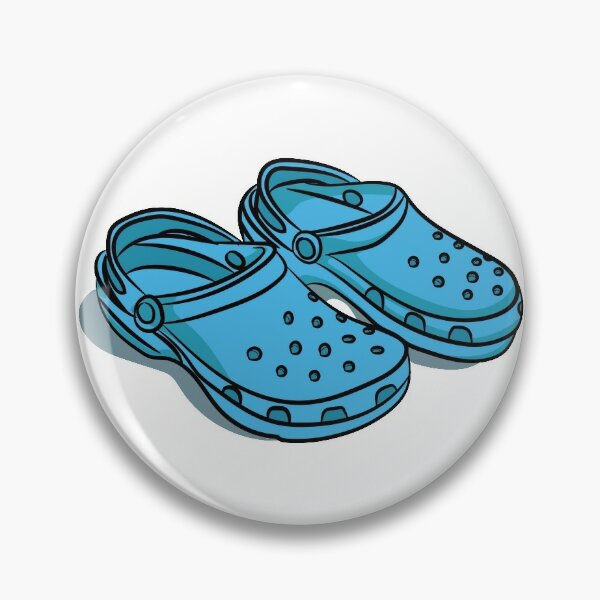 Light Blue Crocs Shoes Pin for Sale by the_ graphicsgal