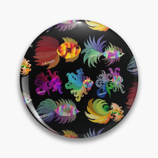 Artikelvorschau, Mehrfarbiger Fancy Fish von Heather Nafe Art entworfen und verkauft von HeatherNafeArt.