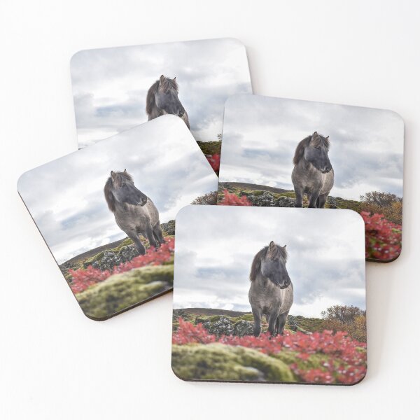 Item preview, Icelandic horse in lava field. designed and sold by Iceland-Effect.