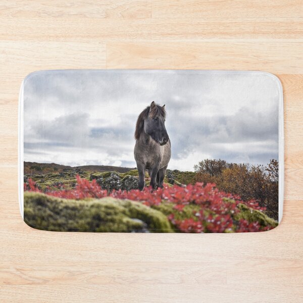 Item preview, Icelandic horse in lava field. designed and sold by Iceland-Effect.