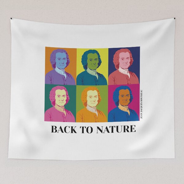 Item preview, philosopher, pop art Jean Jacques Rousseau, back to nature designed and sold by challengecafe.