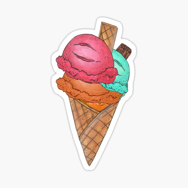 Item preview, Triple scoop waffle cone designed and sold by MandVDesigns.