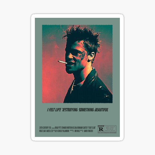 Tyler Durden Poster Sticker