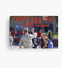 California High School Patriotic Day November 8, 2013; Whittier, CA USA Canvas Print