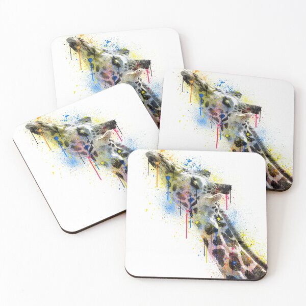 Item preview, giraffe art watercolor designed and sold by cat poe.