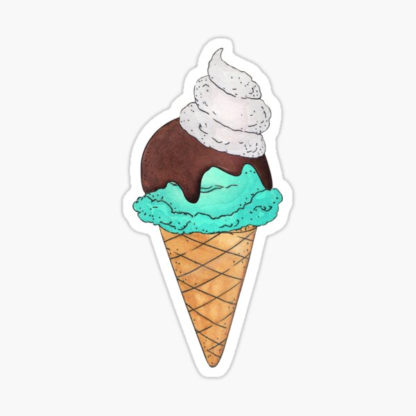 Item preview, Chocolate Mint Ice Cream Cone designed and sold by MandVDesigns.